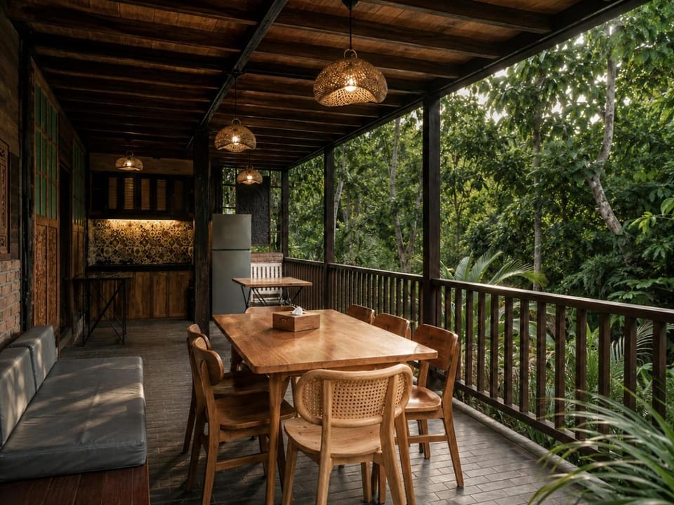 Day, Natural landscape, View (from property/room), Living room, Seating area, Dining area, Communal kitchen