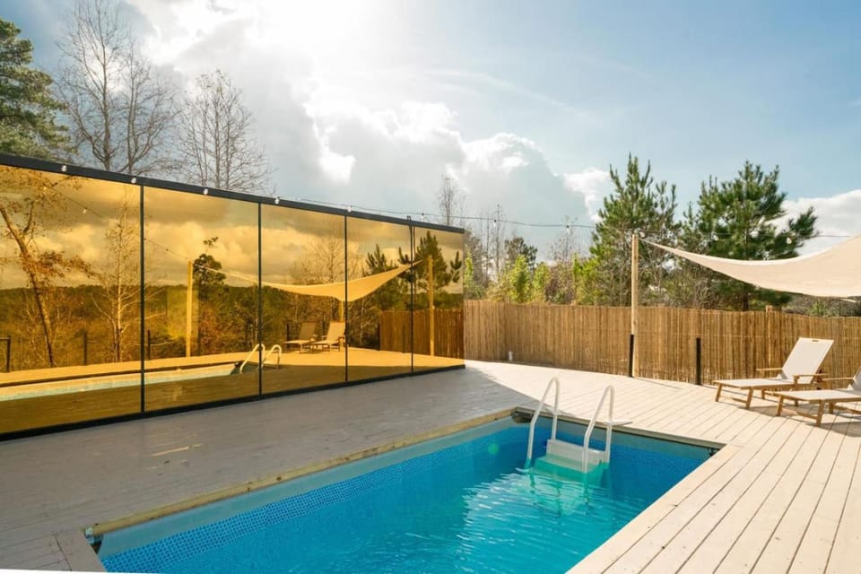 Patio, Day, Natural landscape, Pool view, Swimming pool, sunbed
