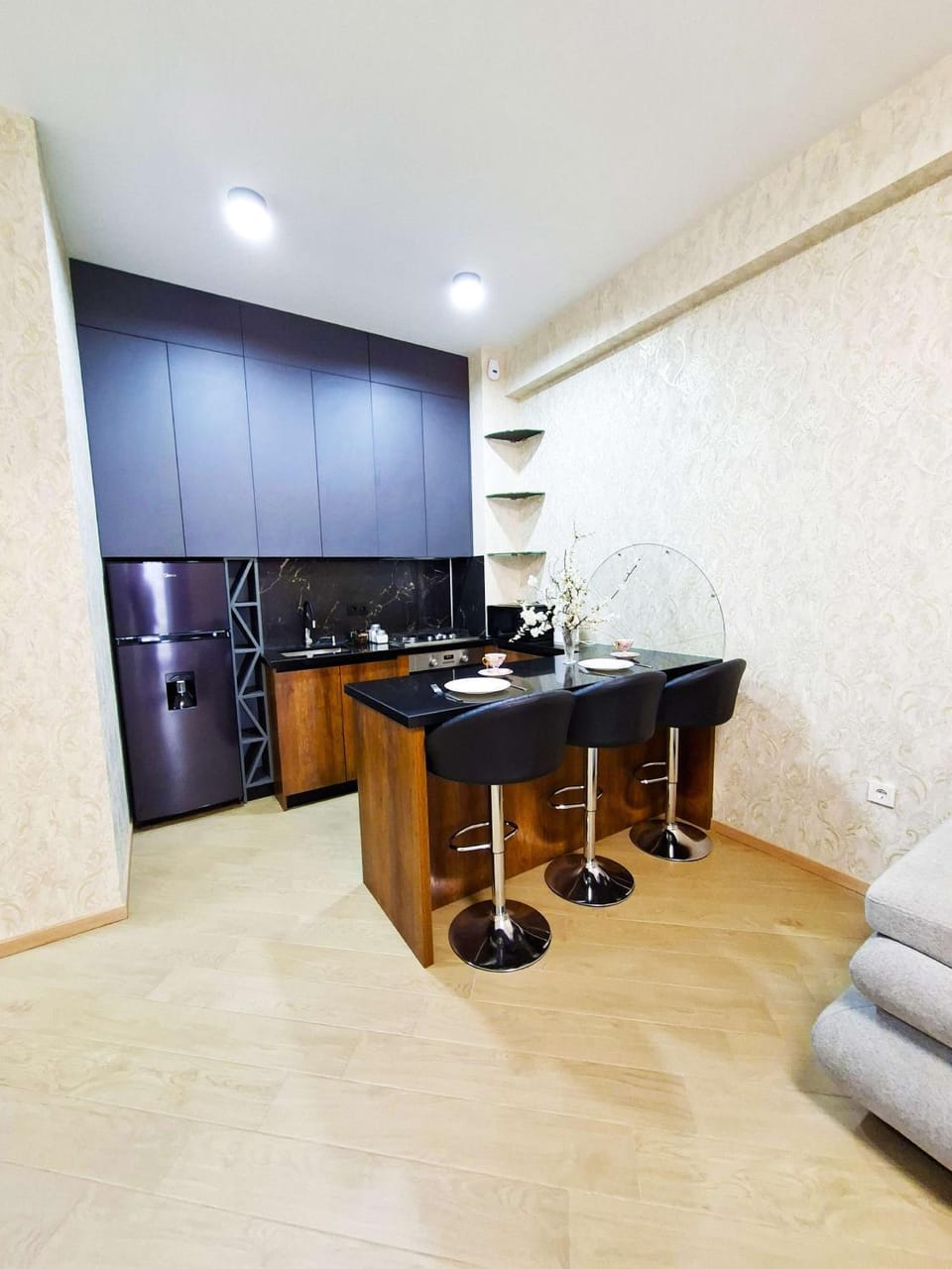 Kitchen or kitchenette, Living room