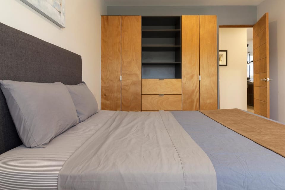 Bed, Photo of the whole room, Bedroom, wardrobe