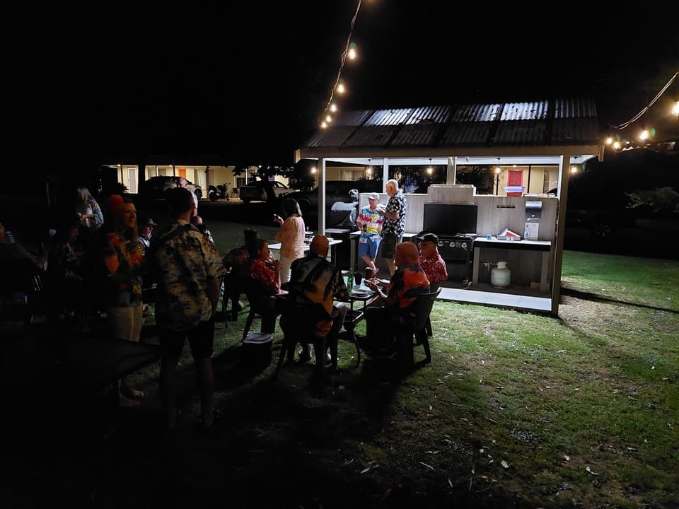 Property building, Night, BBQ facilities
