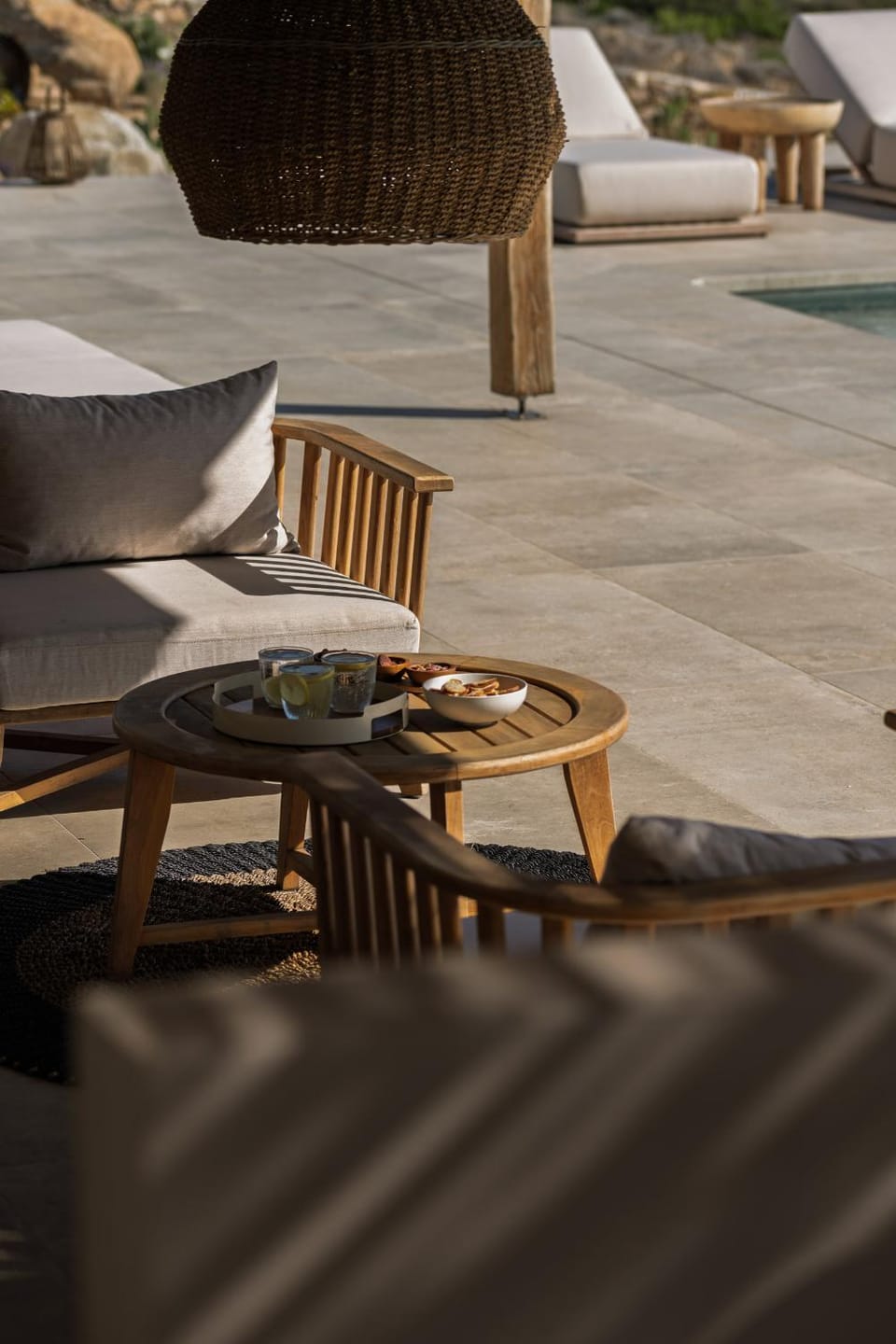Seating area, Pool view, Swimming pool, sunbed