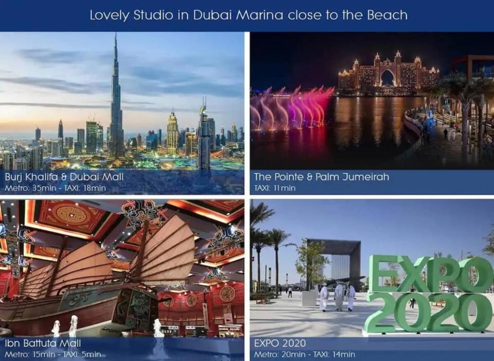 Studio in Dubai Marina near by Beach & Metro Z1409 Apartment in Dubai
