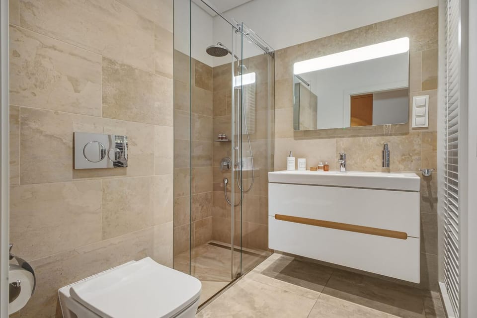 Shower, Toilet, Bathroom, towels
