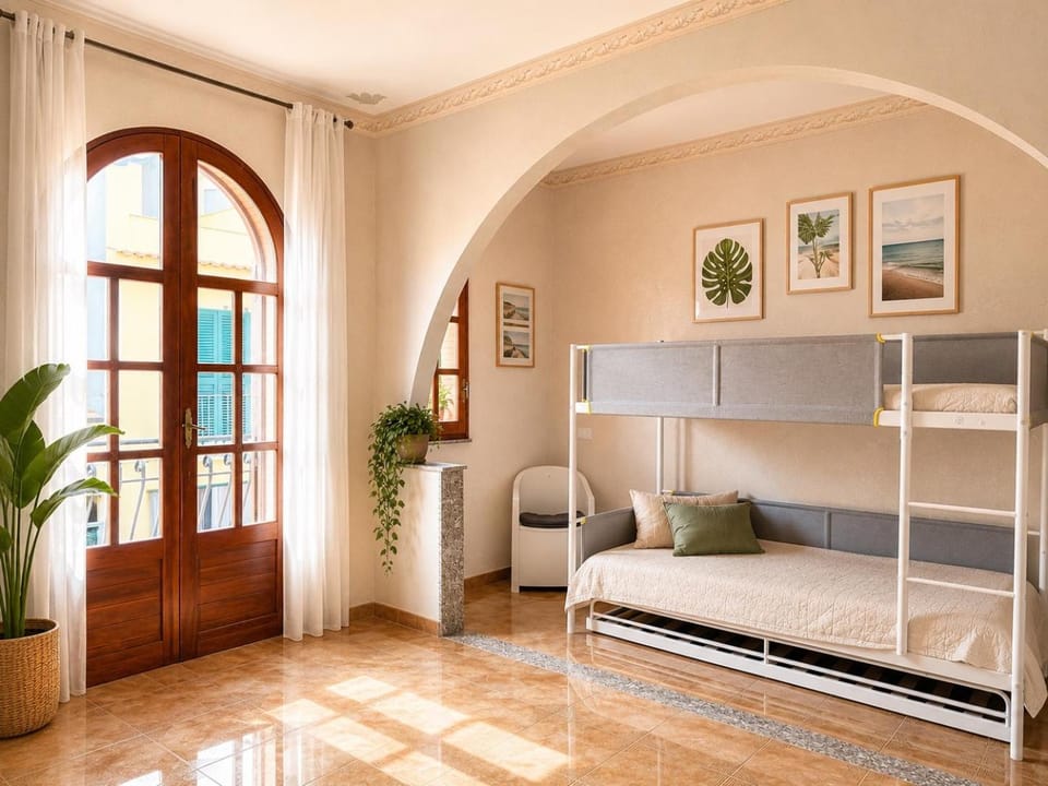 Bed, Photo of the whole room, Bedroom, bunk bed