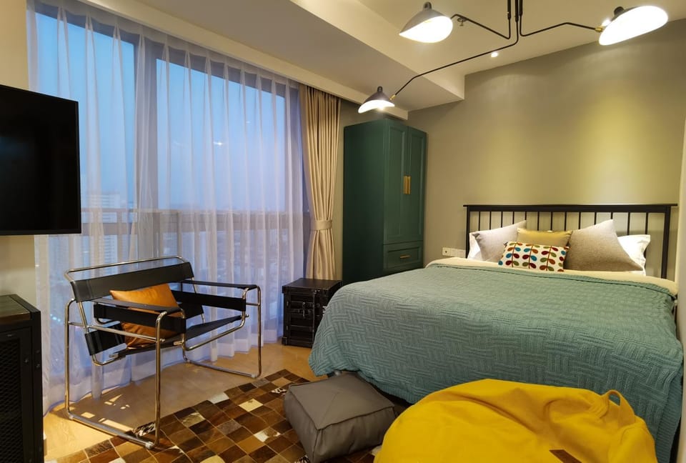 The Lanze Premium Furnished Apt 50 Meters from Metro Line 8 Steps from Fudan University Apartment in Shanghai