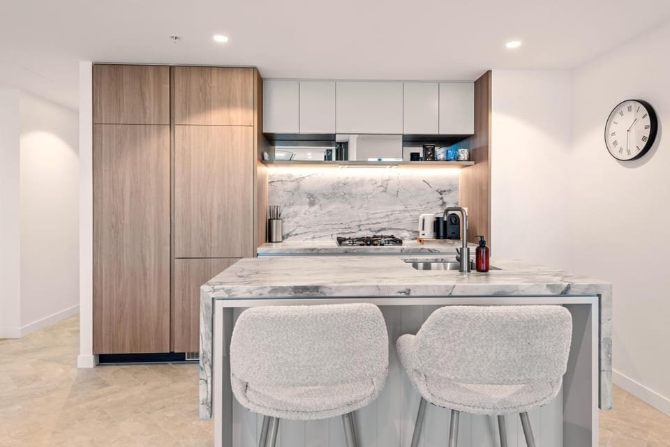 Kitchen or kitchenette, stove, toaster