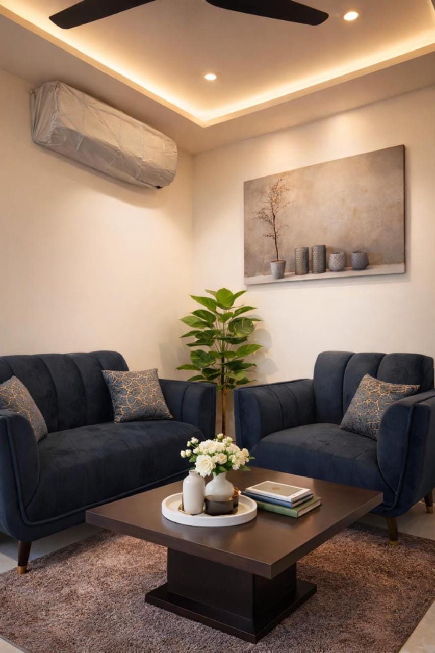 Living room, Seating area, air conditioner