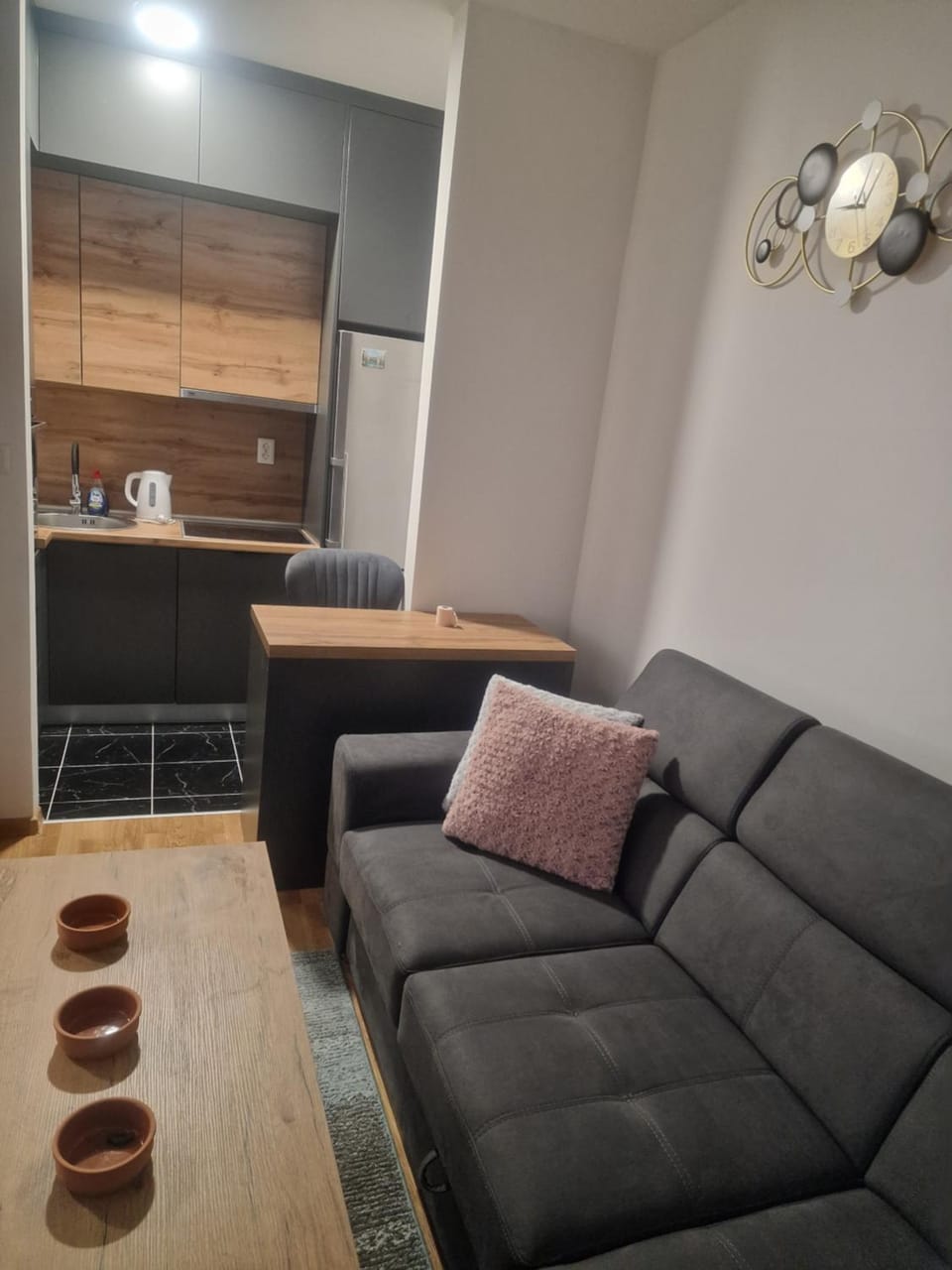 Living room, kitchen