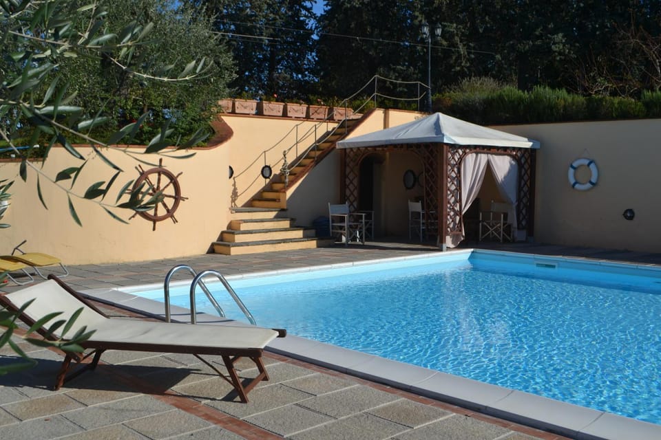 Pool view, Swimming pool, sunbed