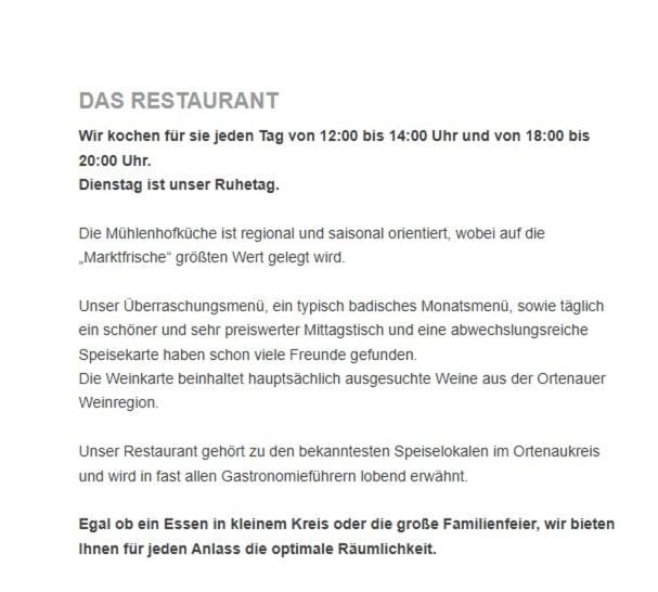 Restaurant/places to eat