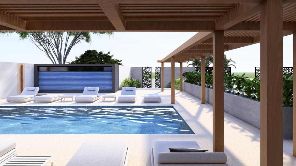 Patio, Day, Pool view, Swimming pool, sunbed