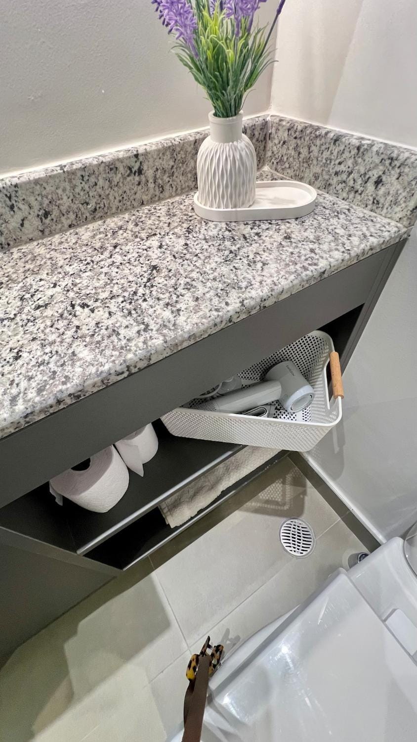 Bathroom, hair dryier