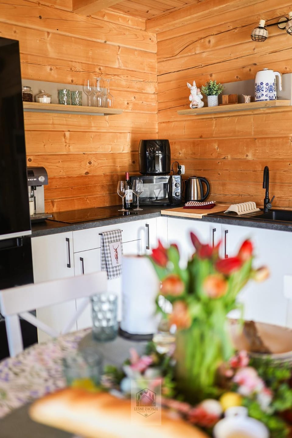 Kitchen or kitchenette, microwave, oven, stove, kitchen