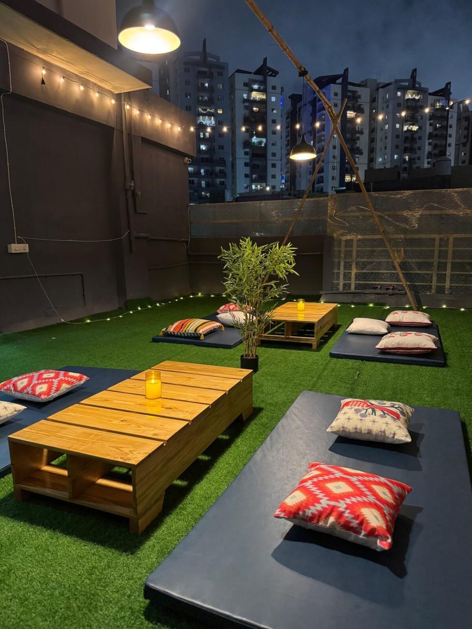Tropical Nest 1BHK Penthouse near AIG Gachibowli Apartment in Hyderabad