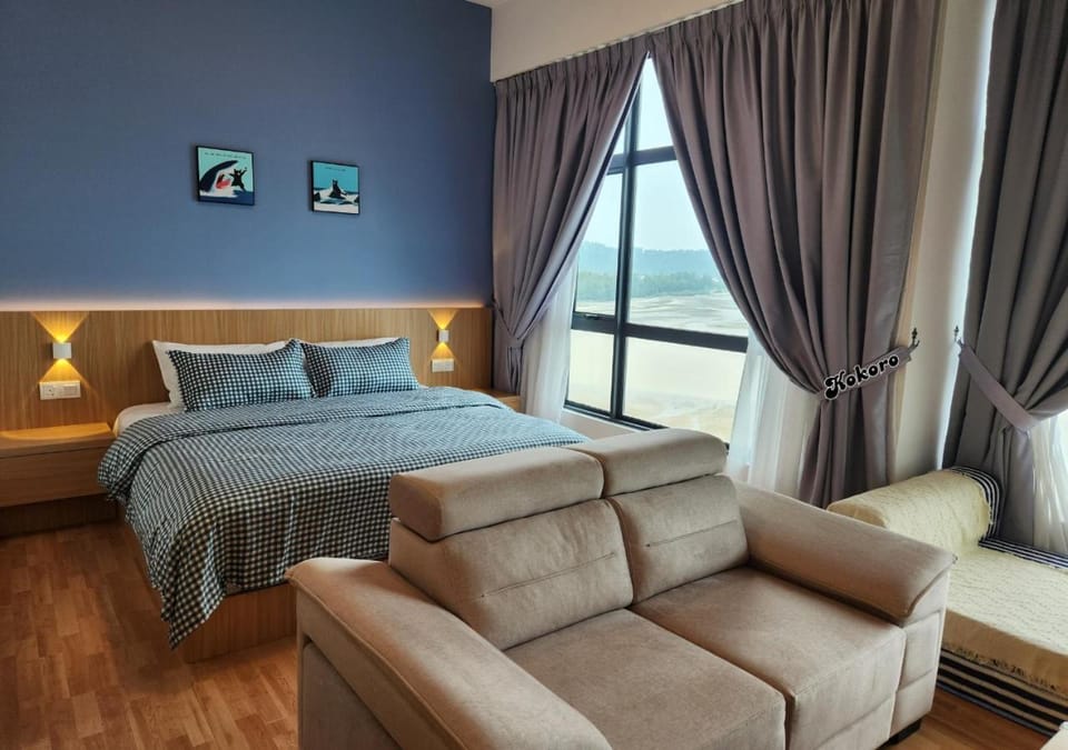 Bed, Sea view, Sunrise