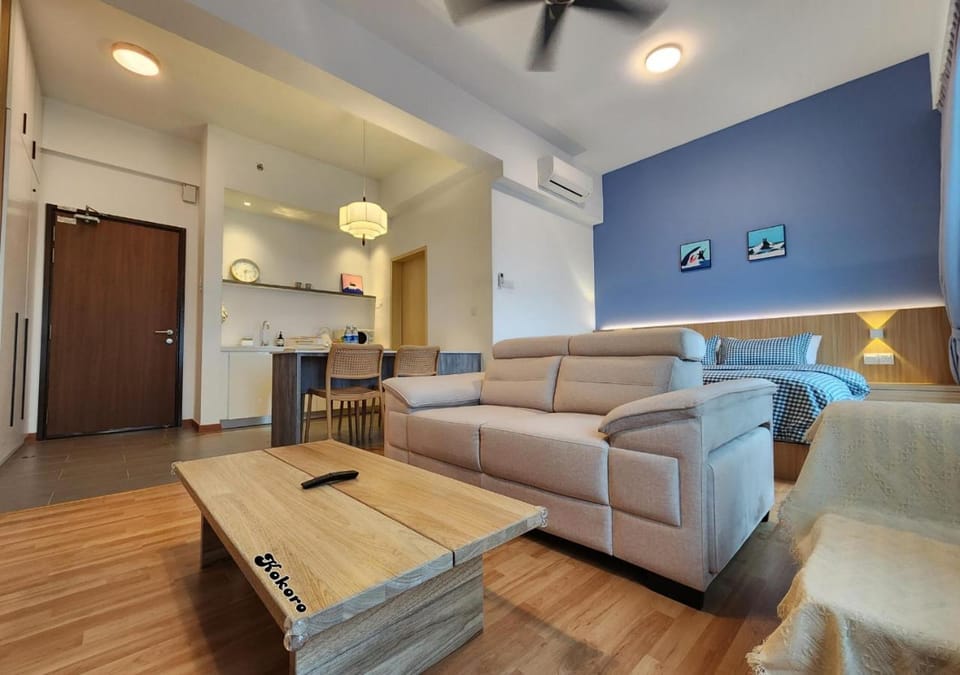 Bed, Kitchen or kitchenette, Living room, Photo of the whole room, Sea view