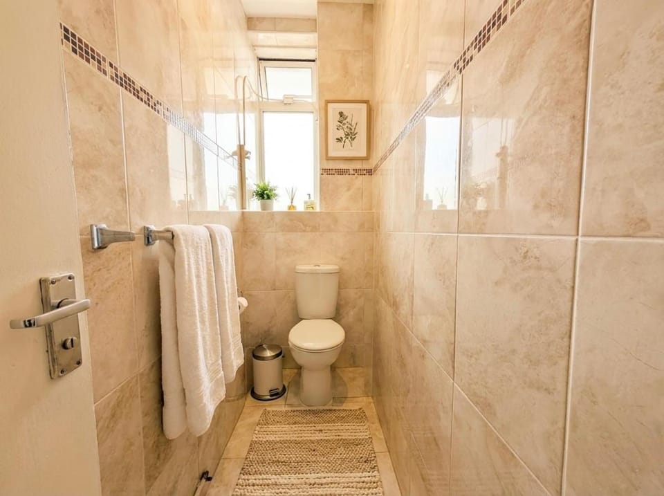 Toilet, towels