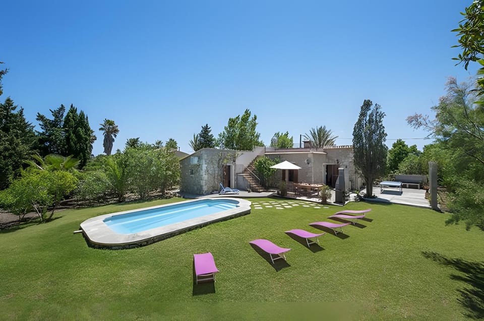 Property building, Living room, Swimming pool