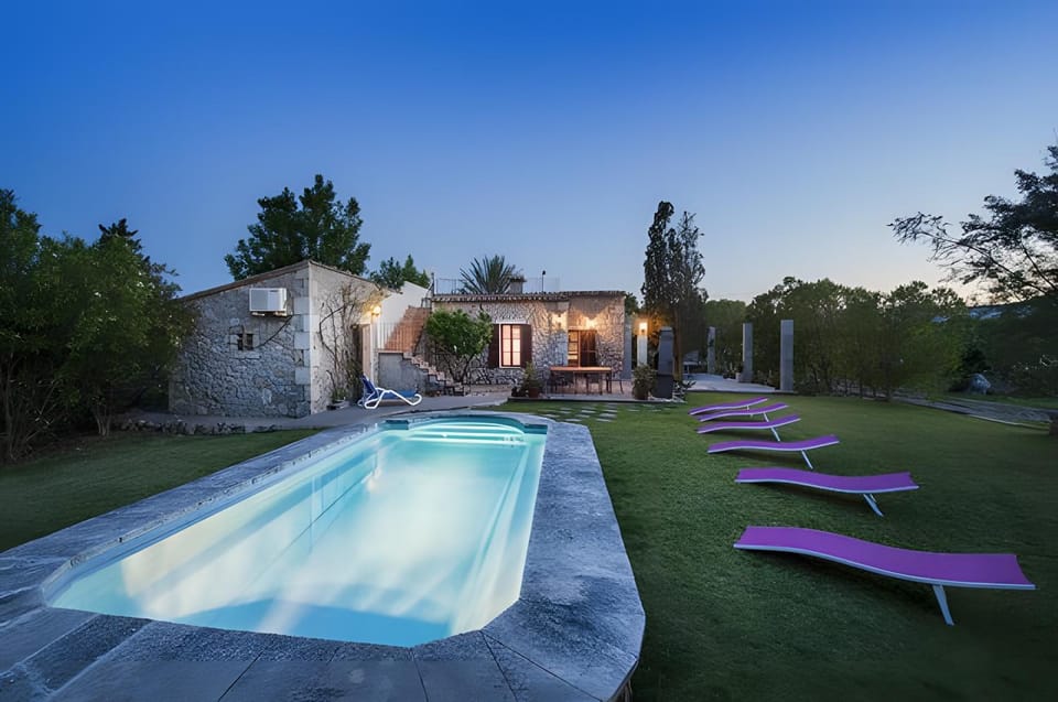 Property building, Living room, Swimming pool