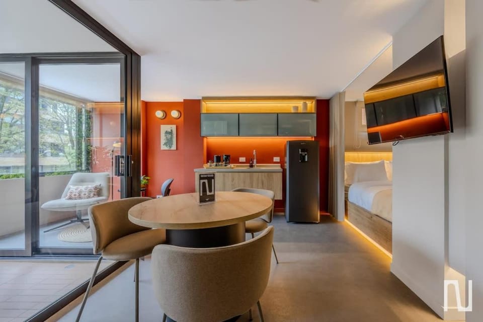 NOK 1BR Loft with Private stylish Balcony Apartment in Bogota