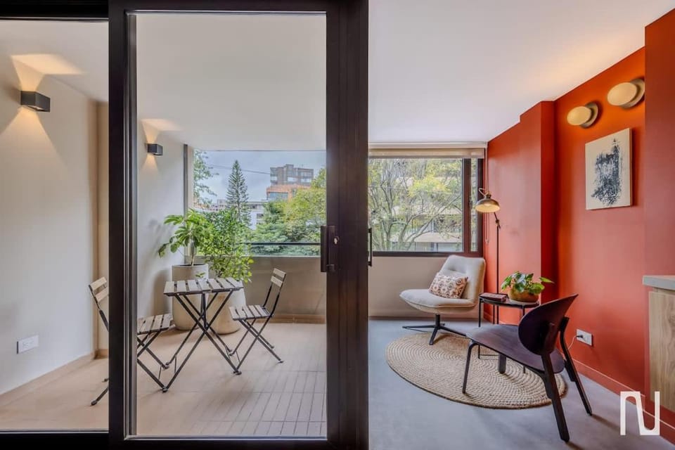 NOK 1BR Loft with Private stylish Balcony Apartment in Bogota
