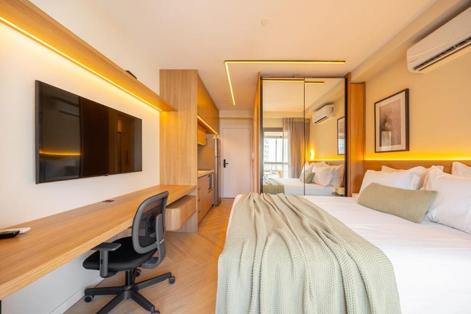 911-Studio Chic e moderno no Grand Vitrali Apartment in Sao Paulo City