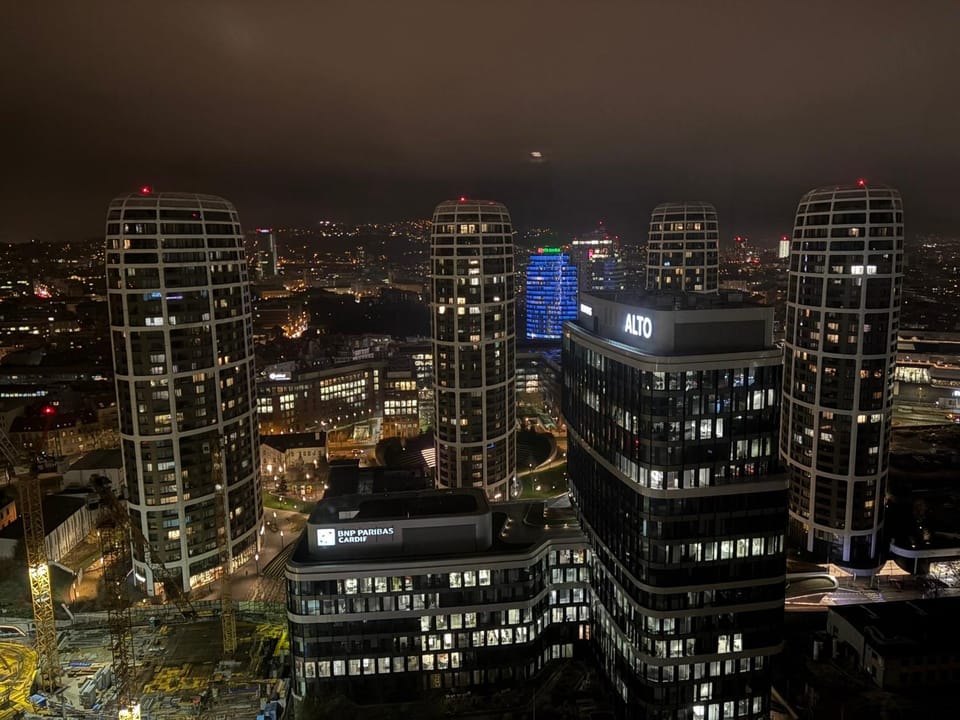 Night, Bird's eye view, City view