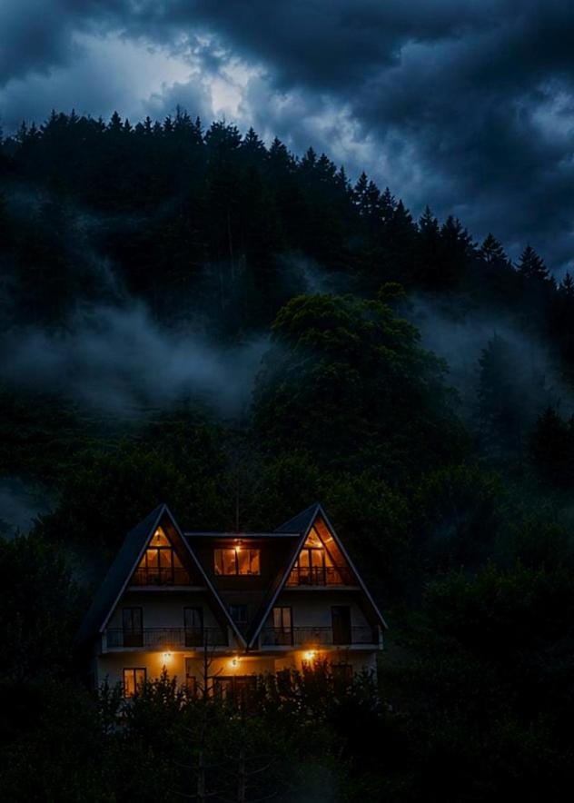Property building, Night, Natural landscape