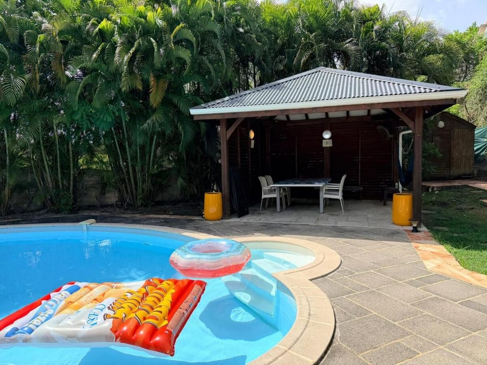 Patio, Day, Garden, Garden view, Pool view, Swimming pool, sunbed