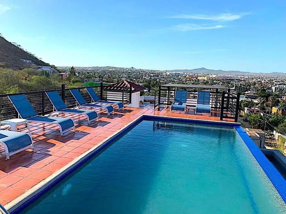 Property building, Day, View (from property/room), Swimming pool, sunbed