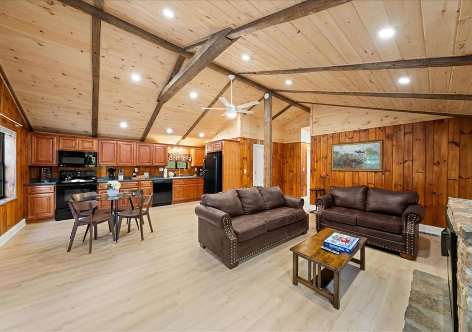 Kitchen or kitchenette, Living room, Dining area