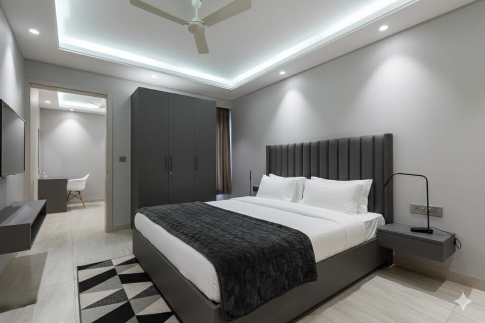 Bed, Seating area, Bedroom, wardrobe