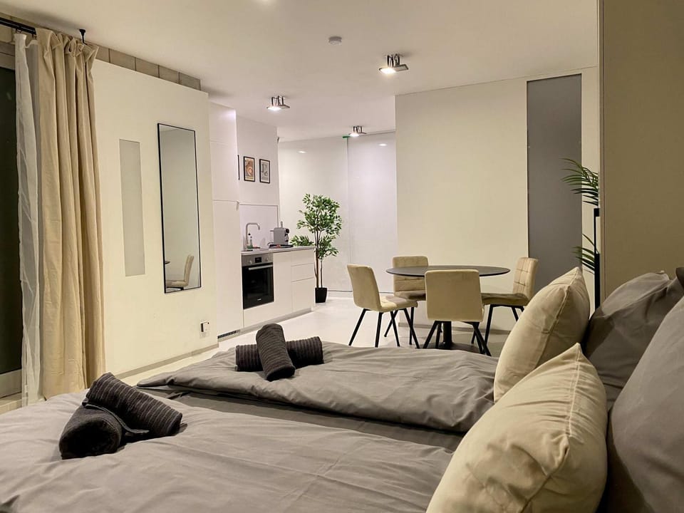 Bed, TV and multimedia, Kitchen or kitchenette, Living room, Dining area, Bedroom
