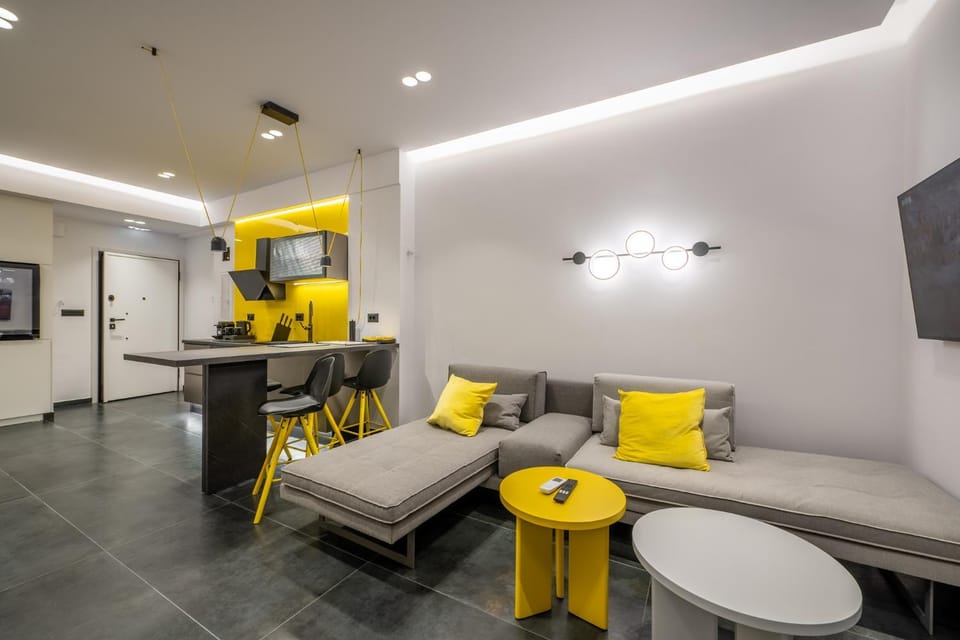 Studio 8 black & Yellow Urban Apartment City Center Apartment in Peloponnese, Western Greece and the Ionian