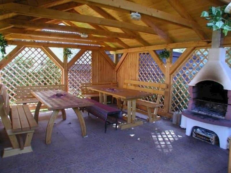 Property building, Off site, Seating area, fireplace