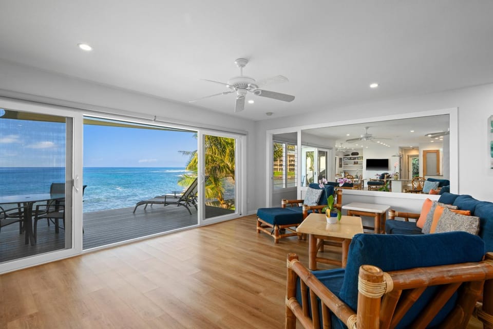 Living room, Seating area, Sea view