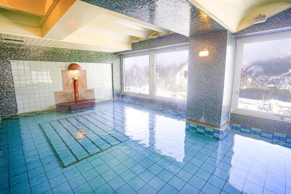 Natural landscape, Hot Spring Bath, Hot Tub, Mountain view, Public Bath