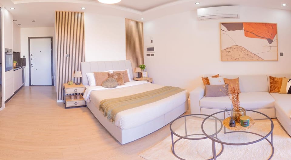 Bed, Living room, Bedroom