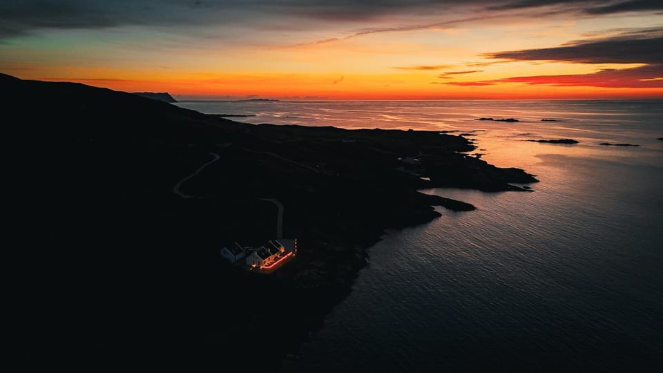 Property building, Natural landscape, Sea view, Sunset