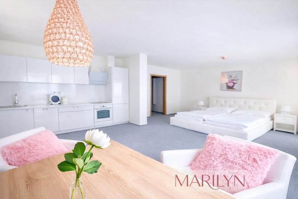 Bed, Kitchen or kitchenette, Living room, Photo of the whole room, Seating area, Bedroom