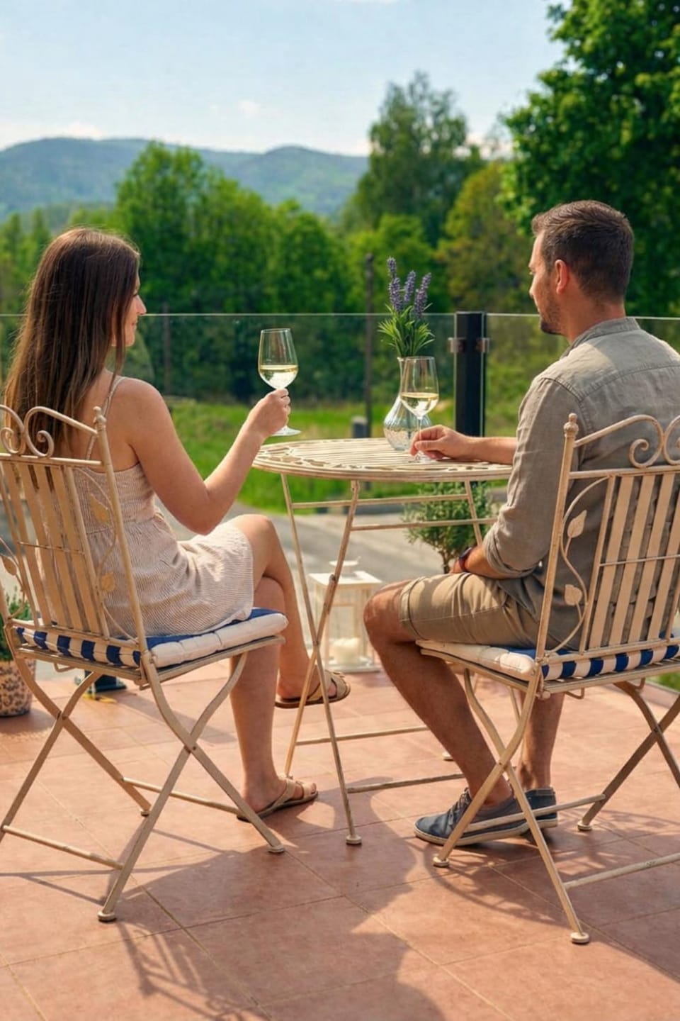 Summer, View (from property/room), Balcony/Terrace, Seating area, Mountain view