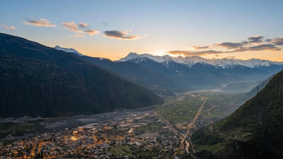 Mountain view, Sunset