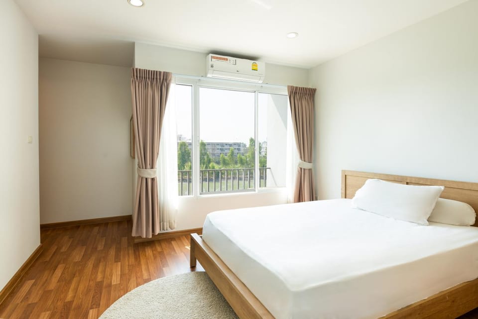 Bed, Natural landscape, Bedroom, heating, air conditioner