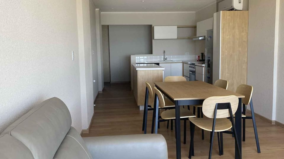 Kitchen or kitchenette, oven