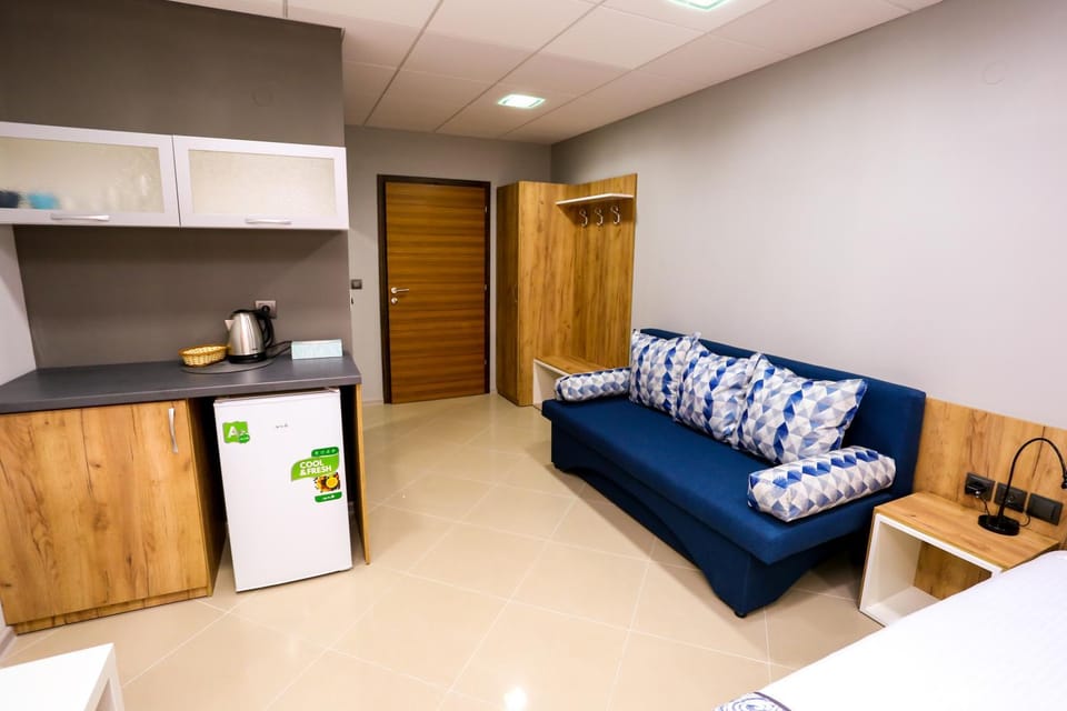 Living room, minibar, wardrobe