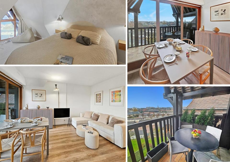 Property building, Communal lounge/ TV room, Bed, TV and multimedia, View (from property/room), Balcony/Terrace, Living room, Seating area, Dining area, towels
