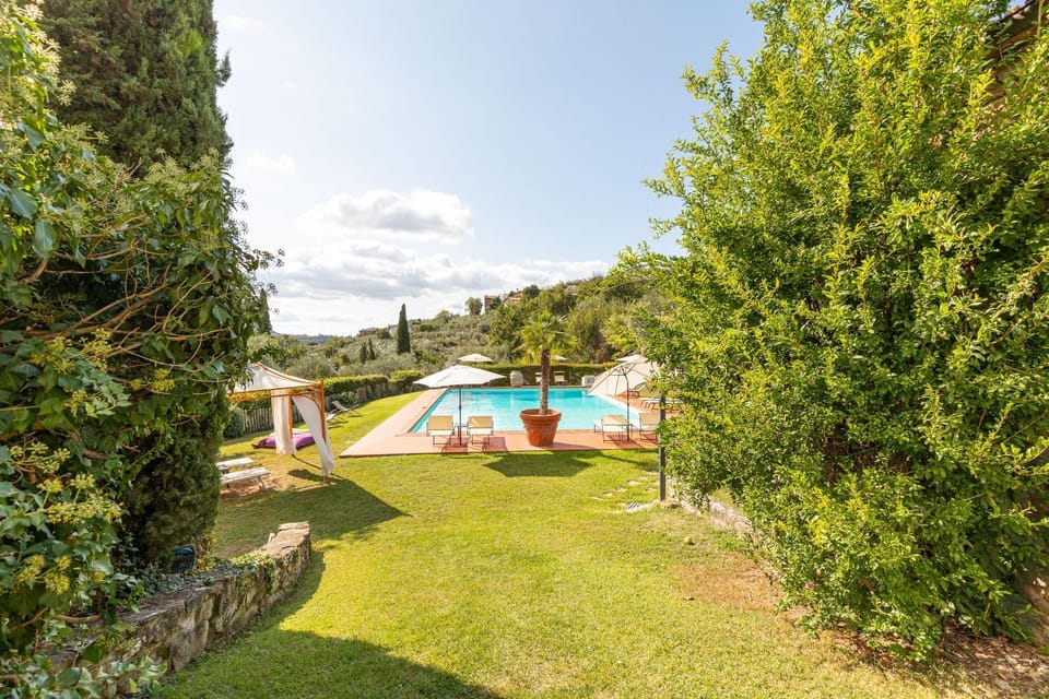 Property building, Living room, Swimming pool