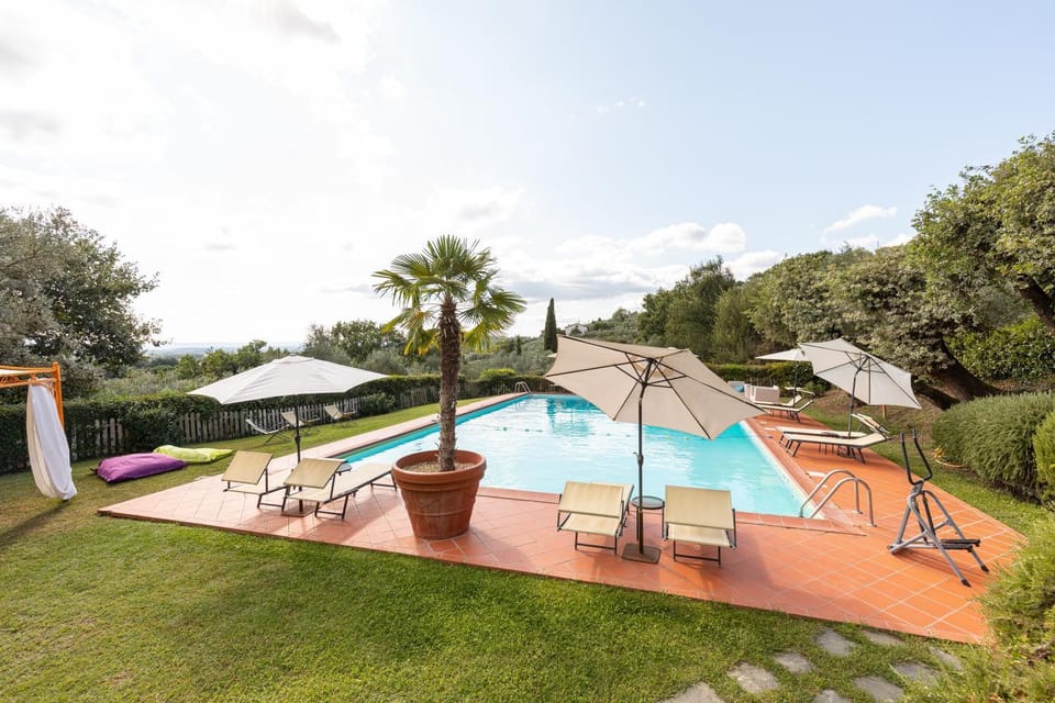 Property building, Living room, Swimming pool