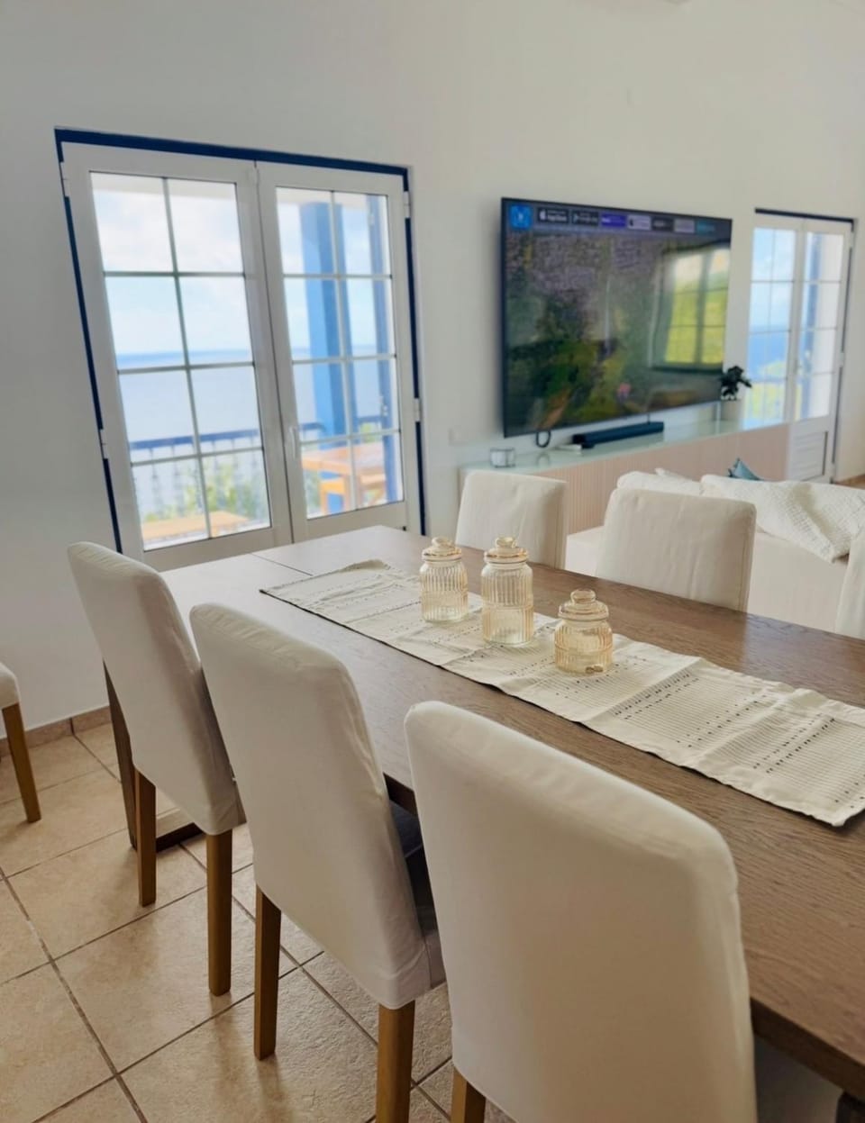 Dining area, Sea view, Dinner, heating, air conditioner